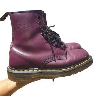Dr. Martens 1460 8-eyelet Purple Smooth Leather Boots