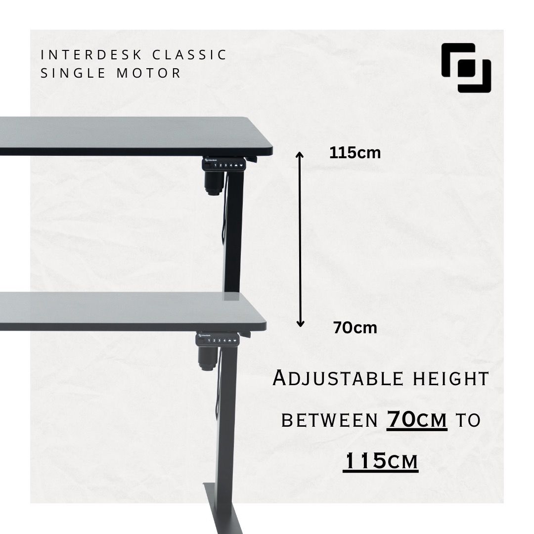Electric Height Adjustable Standing Desk Office Table Study Table ...
