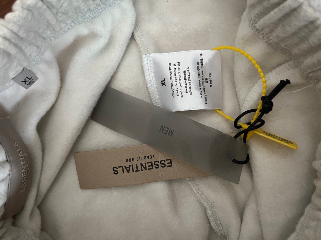 Essentials FOG Sweatpants Cream Men s Fashion Bottoms Shorts on Carousell