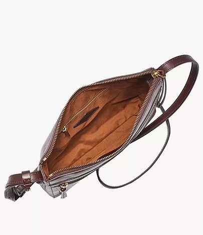 FOSSIL Felicity Crossbody Brown Croco Luxury Bags Wallets on Carousell