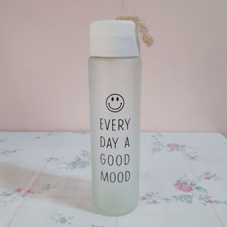 Frosted glass water bottle