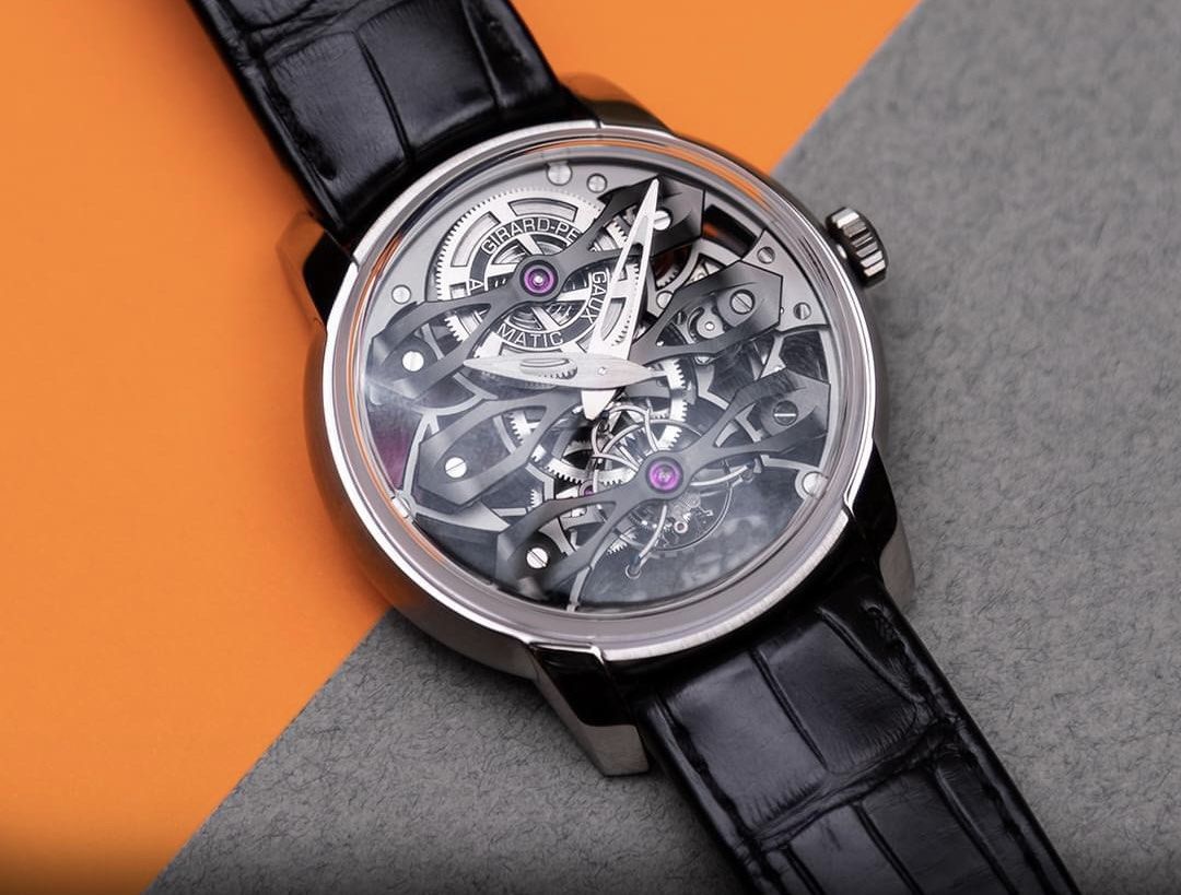 GP Neo tourbillon with three bridges skeleton