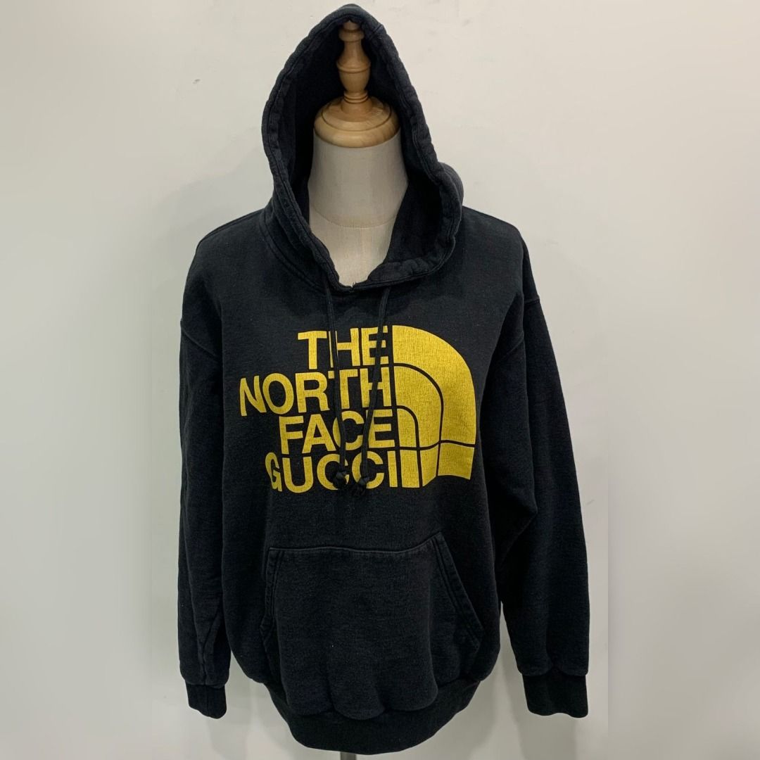 GUCCI BLACK 651724 X THE NORTH FACE WEB PRINT HOODIE SWEATER 247023807 Luxury Apparel on Carousell