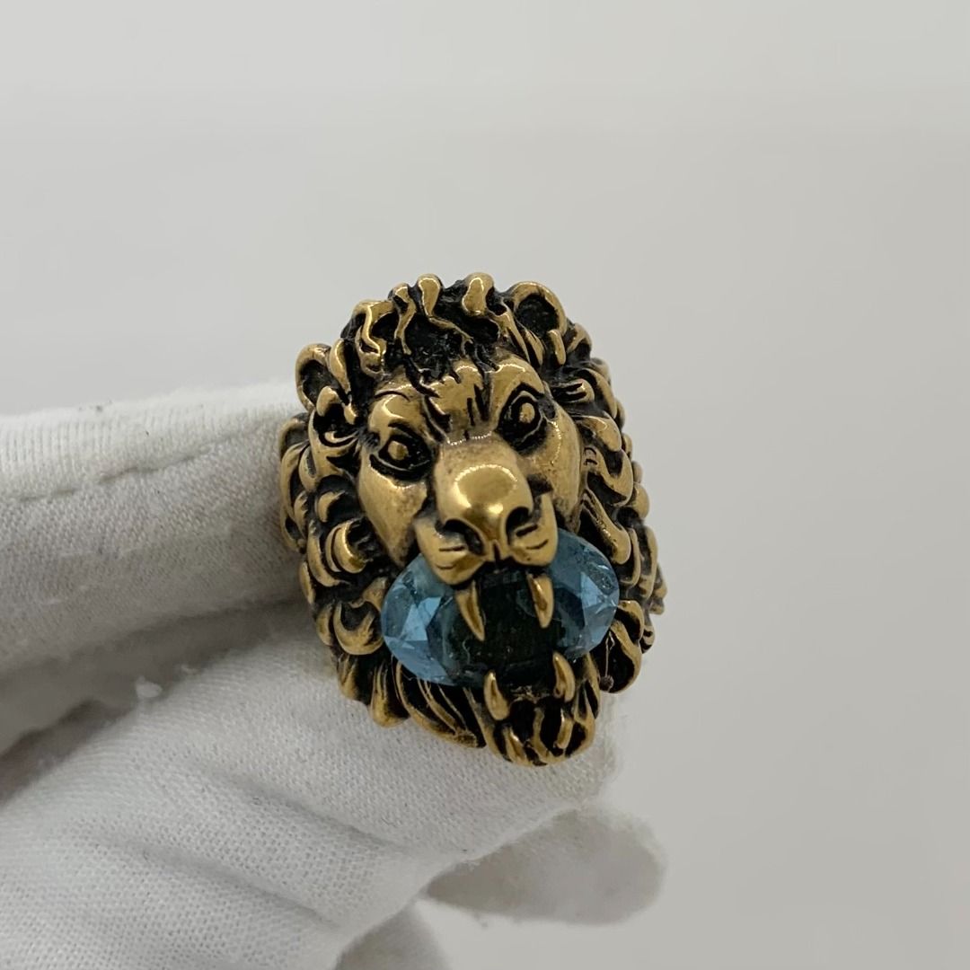 GUCCI LION RING W RHINESTONE 247023792
