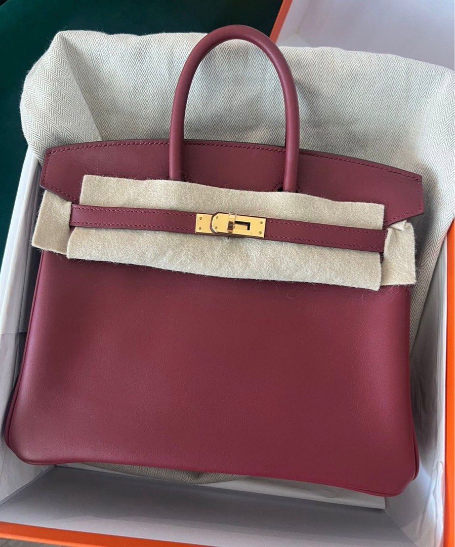 Hermes Birkin 25 Rouge Veau Jonathan Leather GHW 24030202