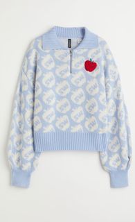 H&M divided x Snow White Disney quarter zip knitted sweater
