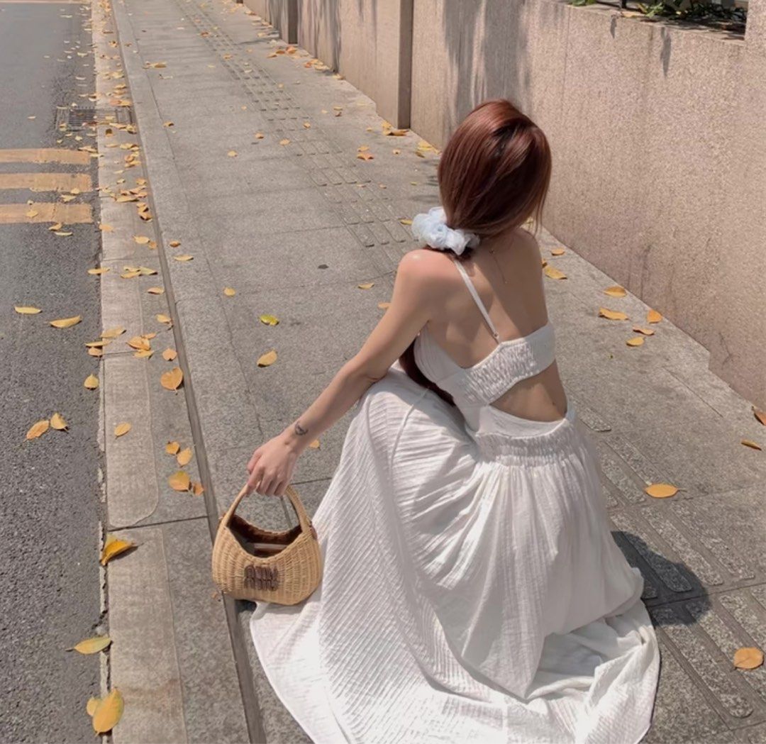Korean Aesthetic Ulzzang Flowy Long Dress Women s Fashion Dresses Sets Dresses on Carousell