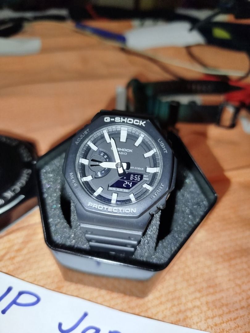 LEGIT G-Shock GA-2100 [ CASIOAK ] Carbon Core Guard (Category: Men's Watches) located in Marilao. Submitted by calibre027 (Listing ID 1307757227, Image 2). Description: LEGIT G-Shock GA-2100 [ CASIOAK ] Carbon Core Guard 🔥 All orig parts and under warranty 🔥 100% working no issue sa performance, all functions and sensors working 🔥unli test upon para macheck ung functions, LCD check, vibration alarm, buzzer etc. 🔥 unli legit check 👉 package: 