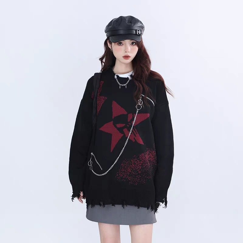 Star print sweater store