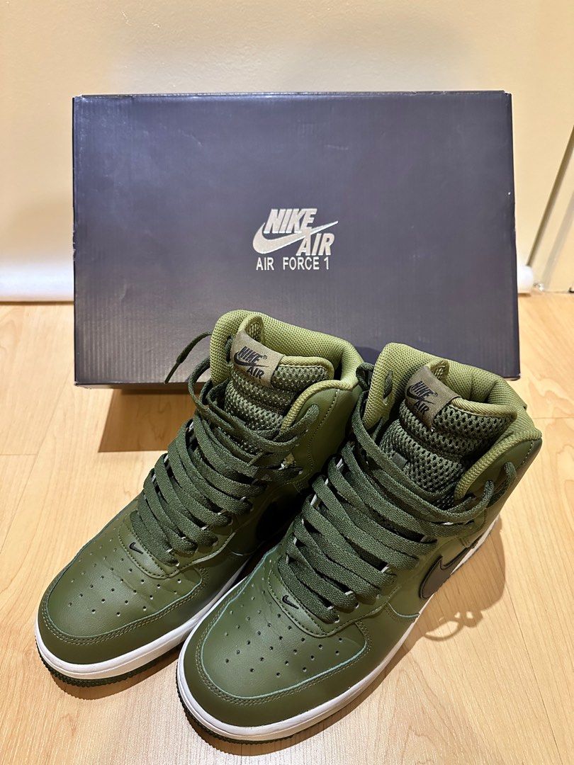 Nike Air Force 1 High 07 LV8 Hoops Olive Green Men s Fashion Footwear Sneakers on Carousell