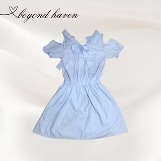 coquette pastel blue dress with ribbon