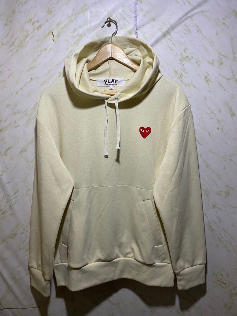 Cdg cream hoodie shop