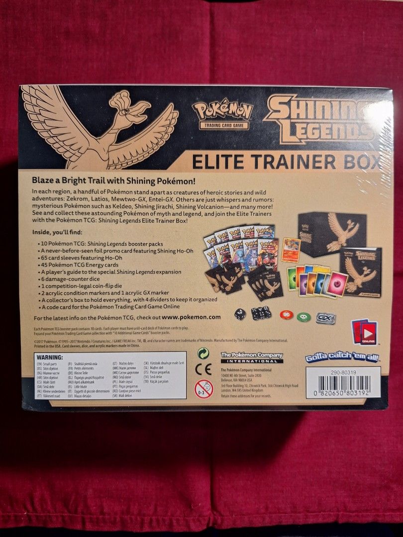Pokemon Shining Legends Elite Trainer Box, Hobbies & Toys, Toys & Games on  Carousell