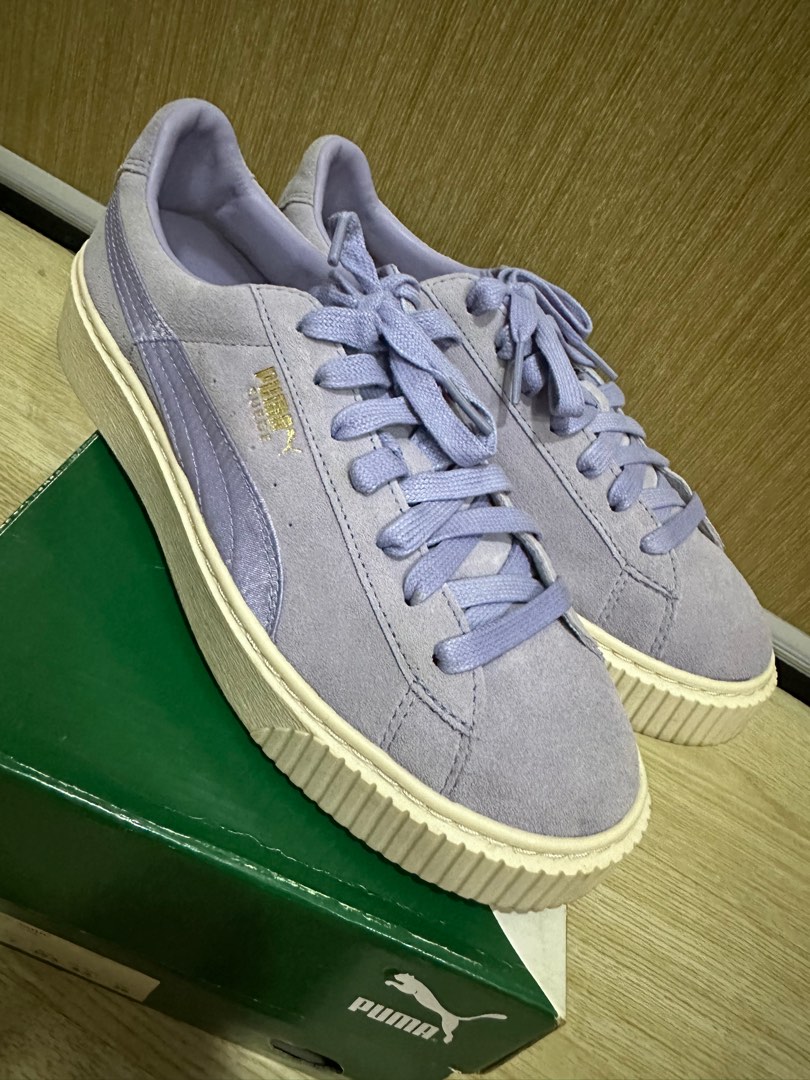 Suede platform mono satin cheap