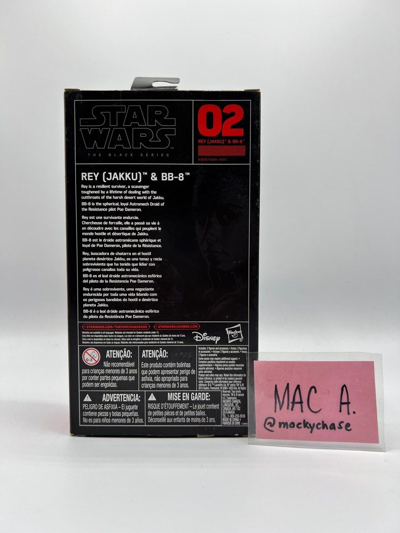 Rey & BB-8 - Star Wars The Black Series (Category: Figurines & Statues) located in General Trias. Submitted by mackychase (Listing ID 1307913225, Image 3). Description: Star Wars The Black Series REY (JAKKU) & BB-8 6 inch action figure Brand new, sealed 100% complete Never played Box condition is 8/10 Discount if buying multiple figures Buyer shoulders shipping fee.