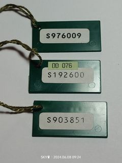 Rolex s serial swimpruf tag for box set
