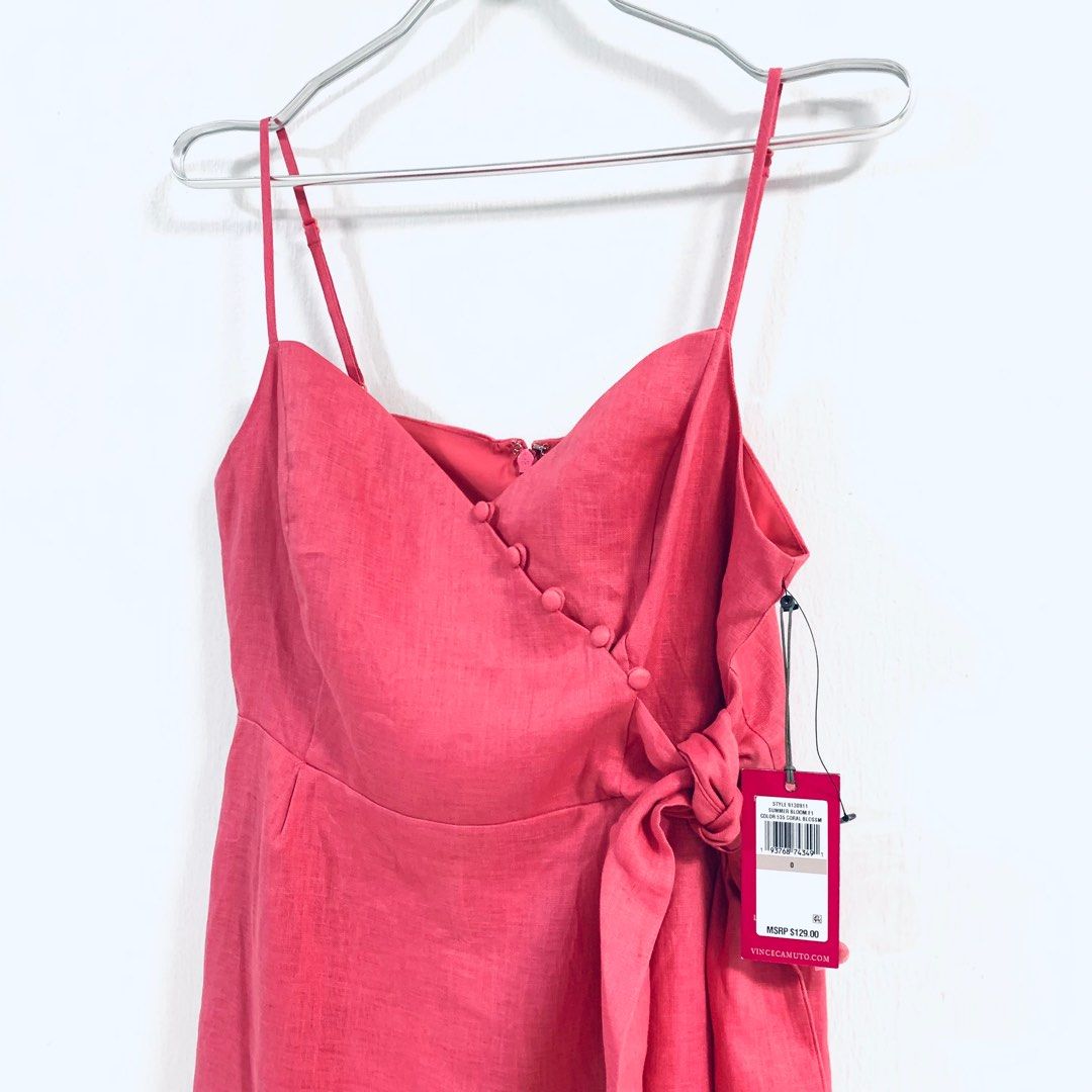 RRP 190 Vince Camuto Linen Pink Dress Sleeveless Women s Fashion Dresses Sets Dresses on Carousell