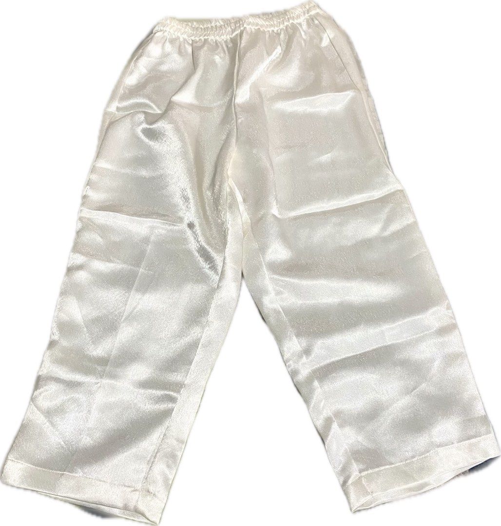 Satin Angel Costume - Unisex (Category: Sets or Coordinates) located in Quezon City. Submitted by roymachine (Listing ID 1307834984, Image 2). Description: Top Chest Width: 15” Length: 25” Sleeves: 15” Bottom Garterized Waist Stretched: up to 15” width Unstretched: 10.5” Rise: 10.5” Length: 28”.