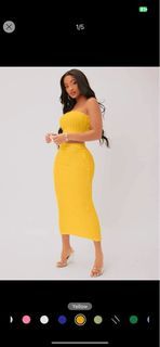 Shein Yellow Beach Tube Top and Maxi Skirt / Dress