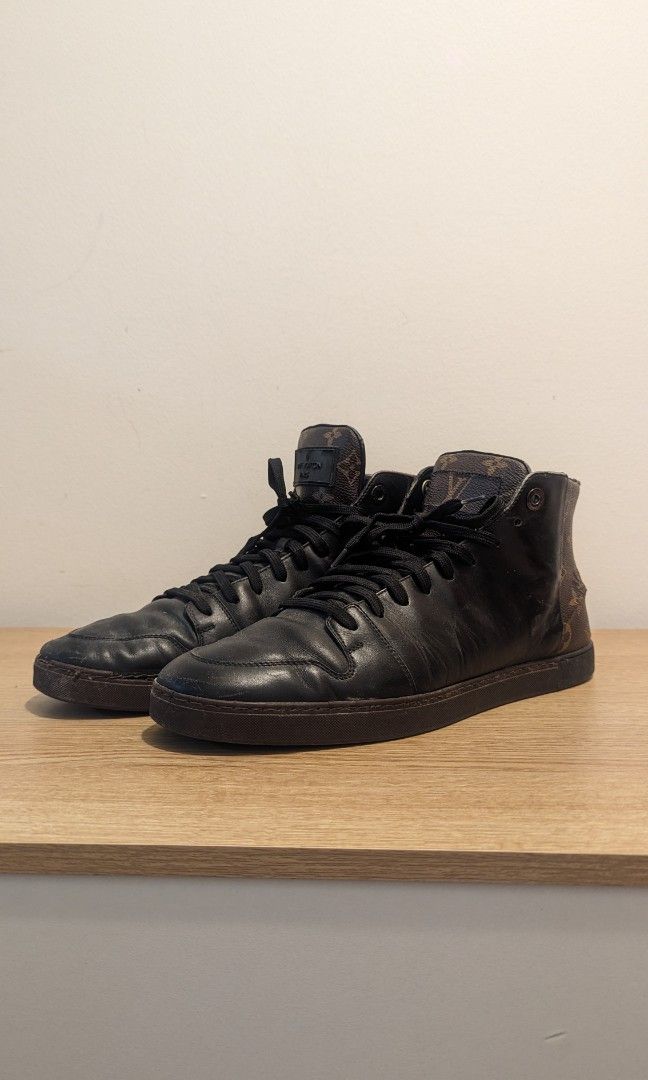 Louis vuitton black high top sneakers top