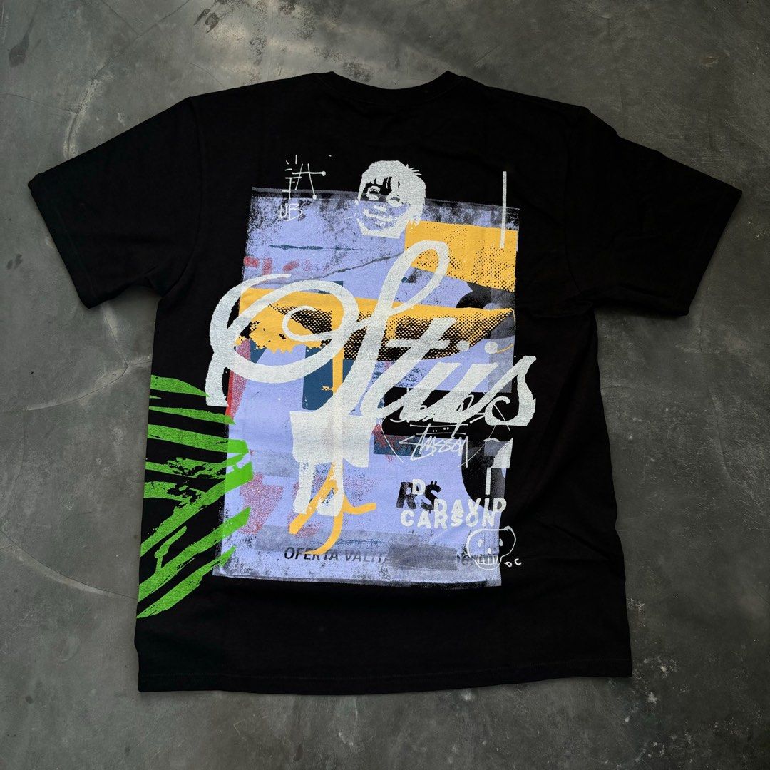 Stussy David Carson Dino Tee Medium : M, Fesyen Pria