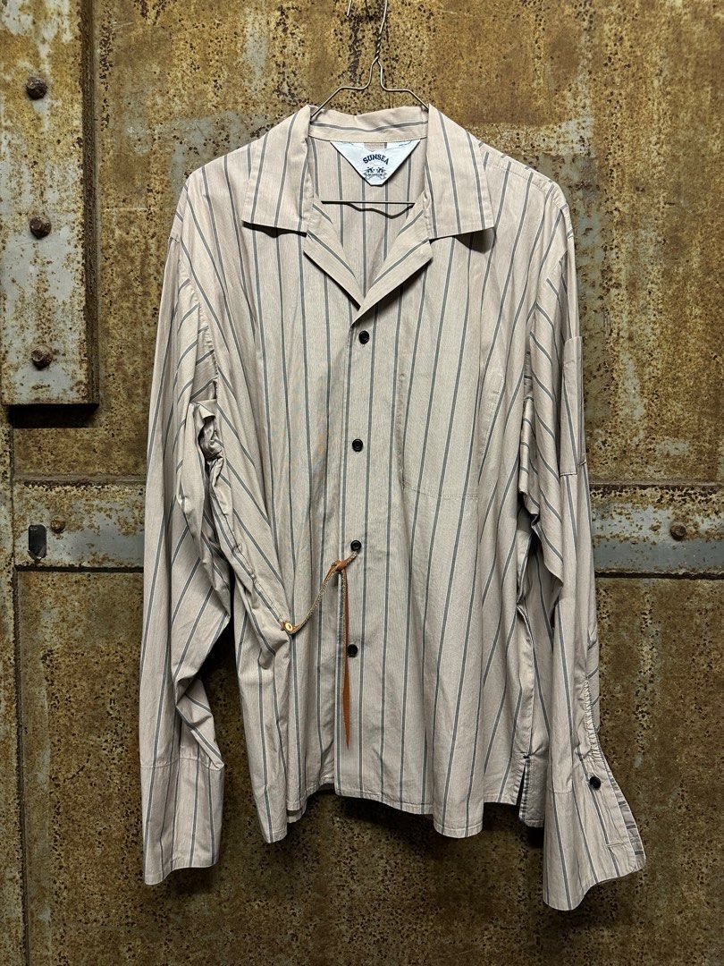 Sunsea beige BK Stripe Gigolo shirt 改