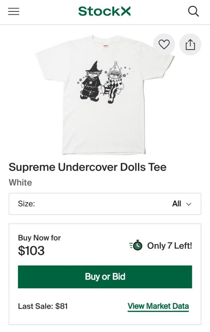 Supreme x undercover dolls tee online