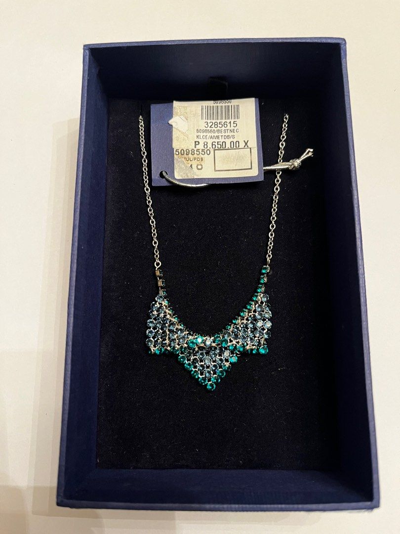 Swarovski Green Small Best Necklace (Category: Necklaces) located in Caloocan City. Submitted by sulithoyce (Listing ID 1307879250, Image 1). Description: Selling Swarovski Green Small Best Necklace at 60% Off SRP. - Price: 3,500 PHP - Mode of payment: Cash, Gcash or Bank Transfer - Either cash/payment on pickup from location or buyer is responsible for delivery + paying for item in advance - Can inspect item on pickup - Location: Makati.
