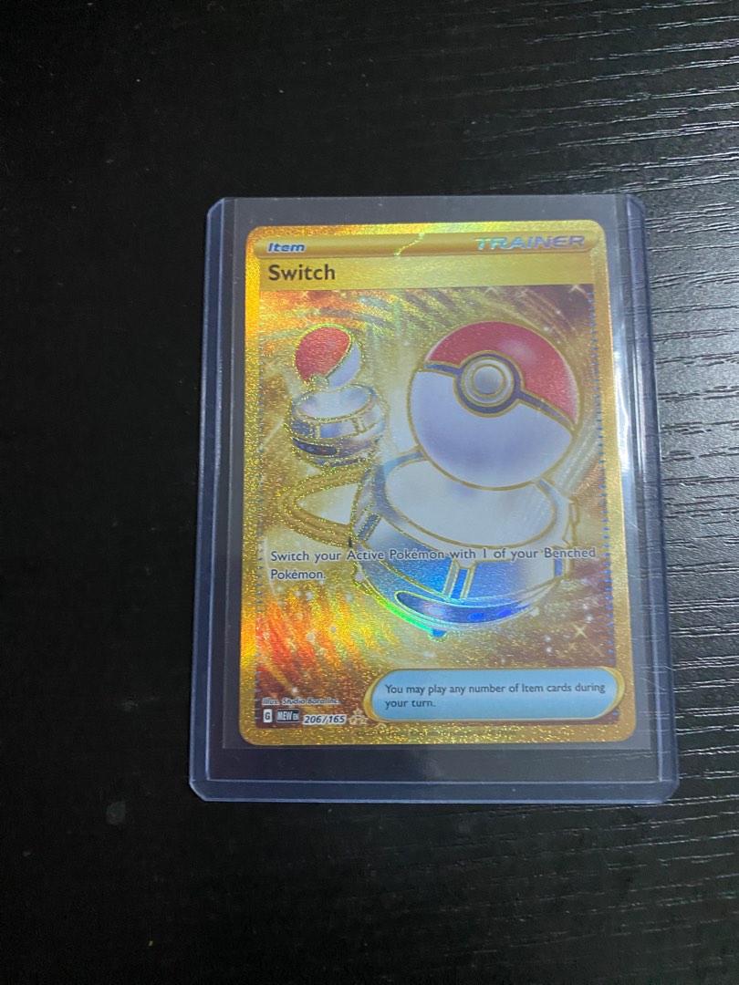 pokemon 151 gold switch card Exchange 206/165 Secret Trainer Psychic / 180 / Basic Card Text Switch - 206/165 - SV: