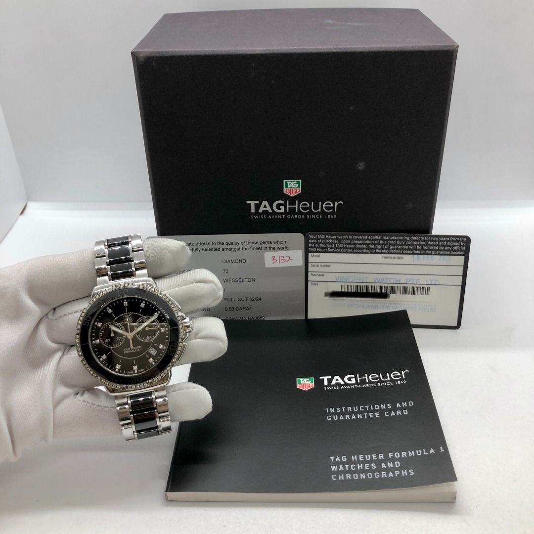 TAG HEUER CAH1212 BLACK DIAL 2012 FORMULA 1 QUARTZ WATCH 247025134 WE Men s Fashion Watches Accessories Watches on Carousell