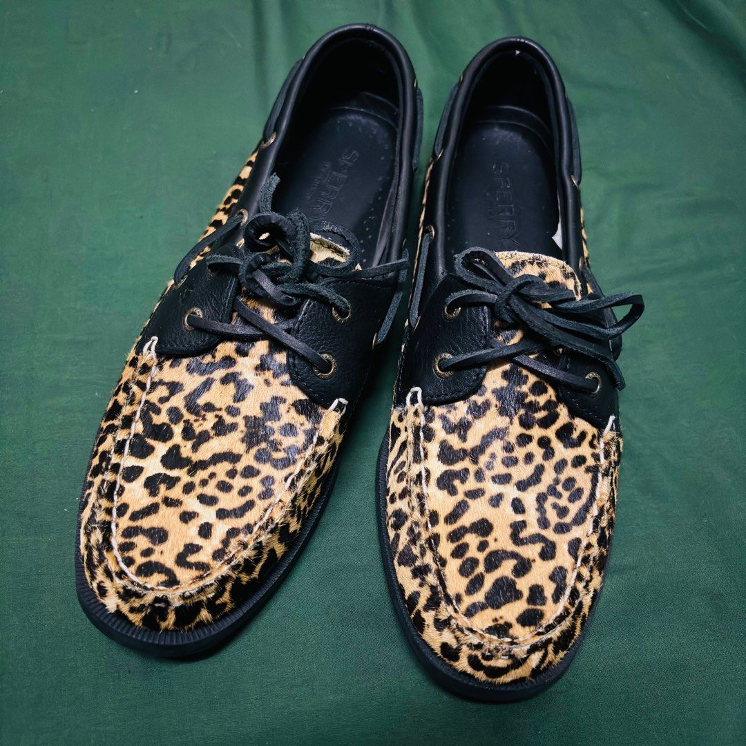 Sperry top sider leopard print deals