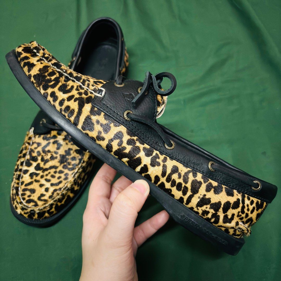 Leopard sperry loafers store