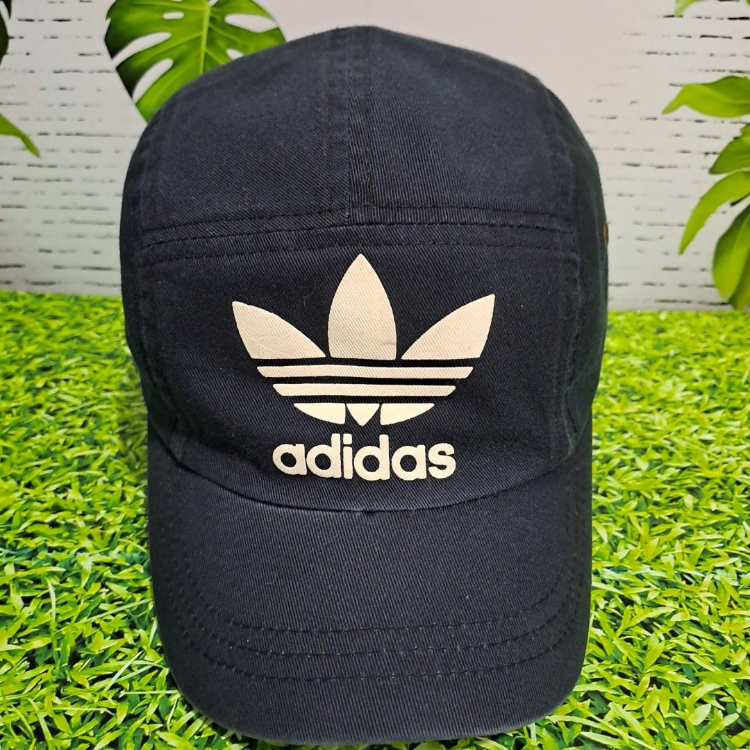 Topi Adidas Trefoil 5 Panel Visor Pendek Navy Original Fesyen Pria Aksesoris Topi di Carousell