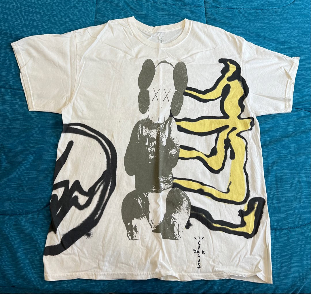 Travis Scott Cactus Jack + Kaws For Fragment Tee, Men's Fashion, Tops &  Sets, Tshirts & Polo Shirts on Carousell
