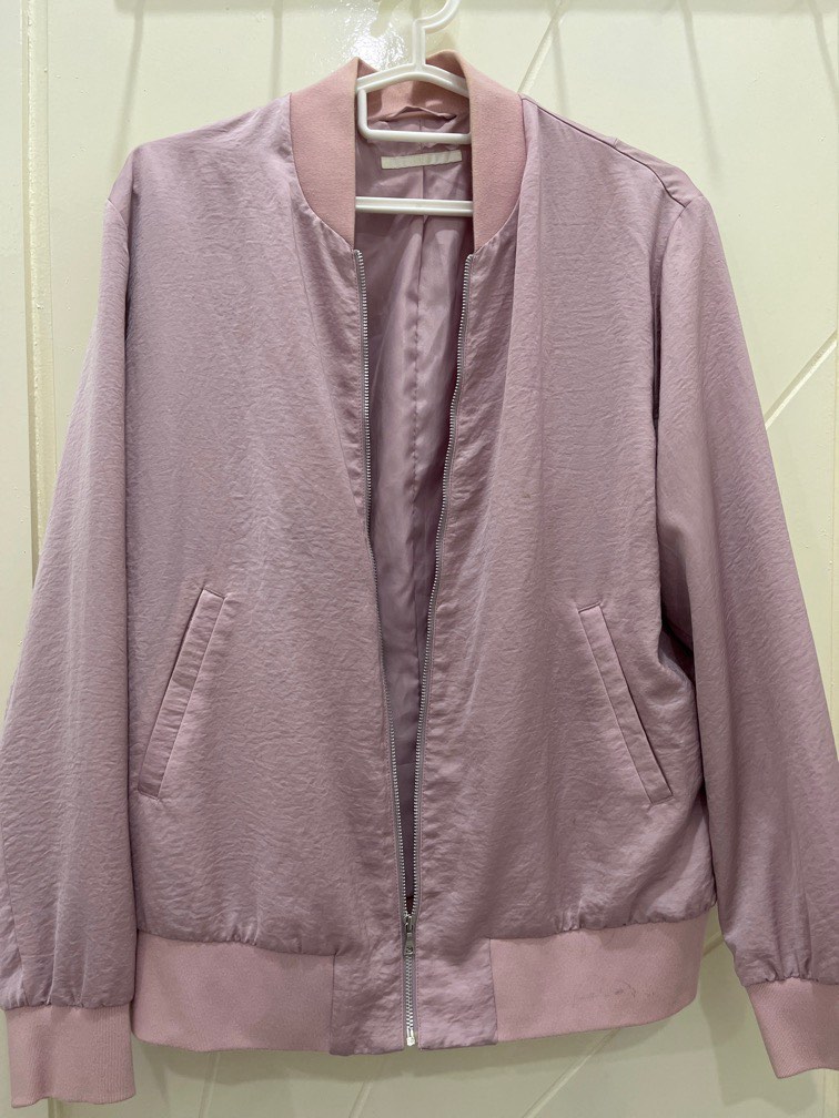 Uniqlo satin bomber jacket discount