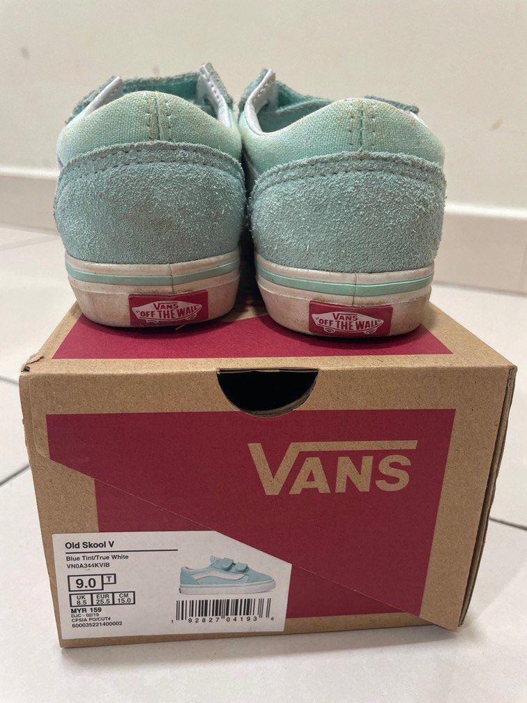 Vans old skool v mint Babies Kids Babies Kids Fashion on Carousell