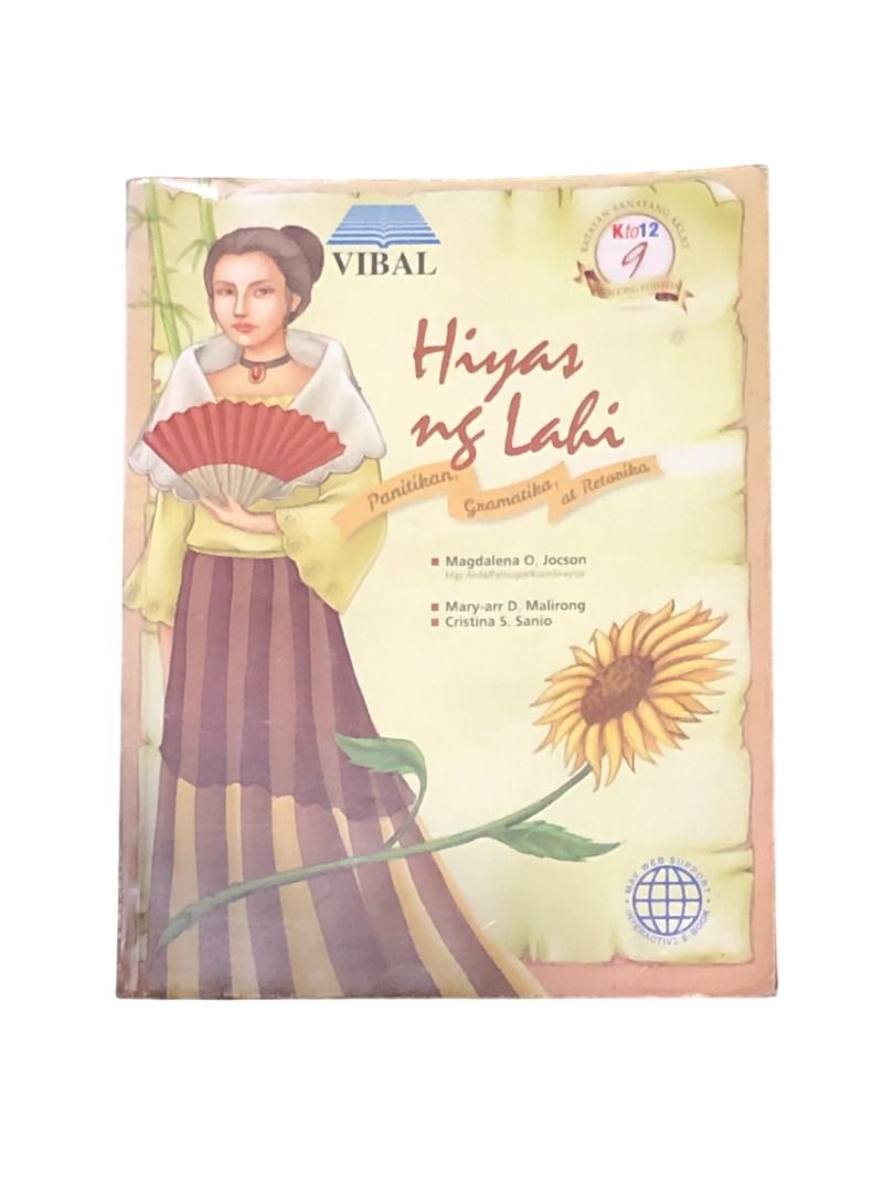 Vibal Books (Grade 9) (Category: Textbooks) located in Quezon City. Submitted by thriftythreadsbynadyaandelay (Listing ID 1307928134, Image 2). Description: Science and Technology - 300 pesos Hiyas ng Lahi: Panitikan, Gramatika, at Retorika - 350 pesos Language in Literature: Anglo-American Literature - 300 pesos Our World of Math - 300 pesos Take all: 1000 pesos, save 250 pesos Please expect that some of the books have highlights and answers (mo