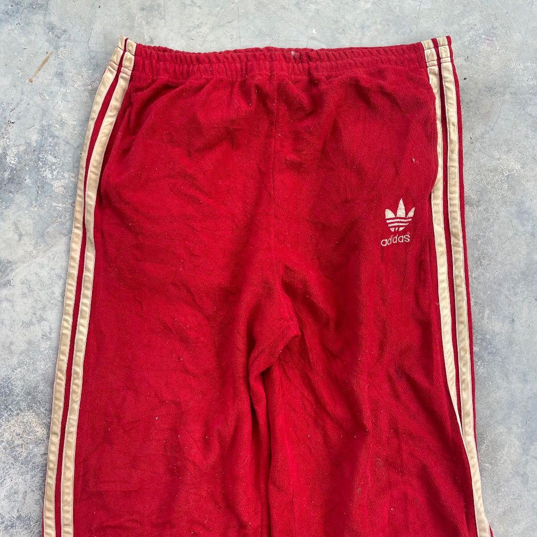 Vintage 90s Adidas Red Training Pants Made in Spain W34
