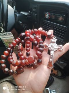 vintage Irish Horn St.Benedict rosary