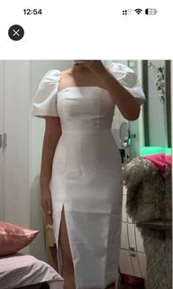 White Modern Filipiniana Dress