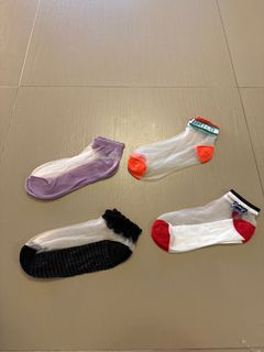 全新8對夏季女裝短襪絲襪 每款兩對 兩單包平郵 NEW 4 pairs women's socks. Two orders include free shipping629376390016011126
