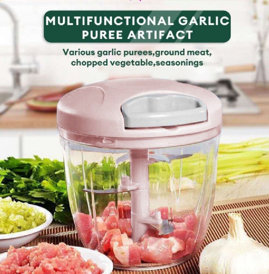 900ML Hand Pull Food Chopper Mixing Cutter Mincer Grinder Blender ...