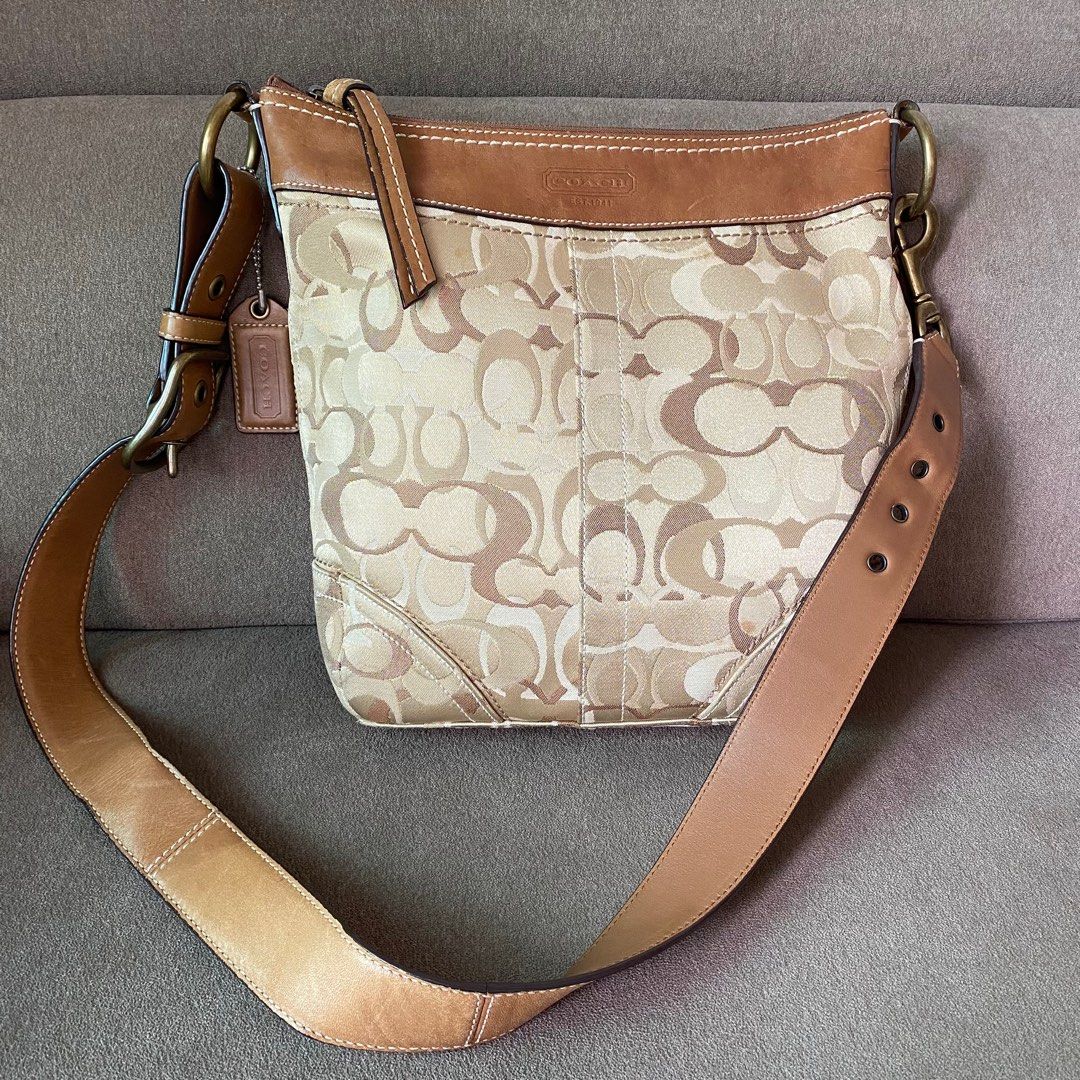 Coach canvas sling bag best sale