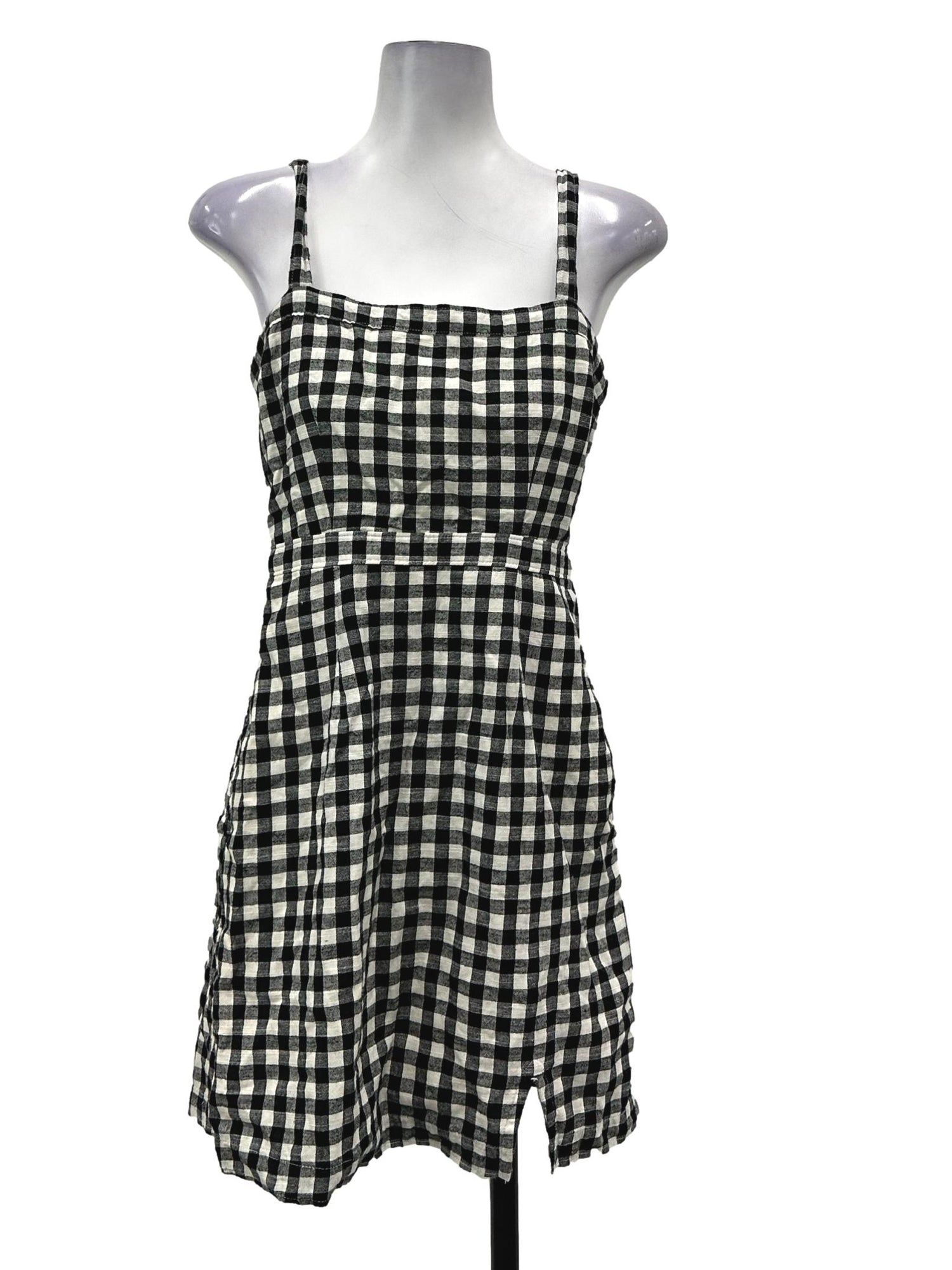 Abercrombie Fitch Black Gingham Straightneck Dress Women s Fashion Dresses Sets Dresses on Carousell