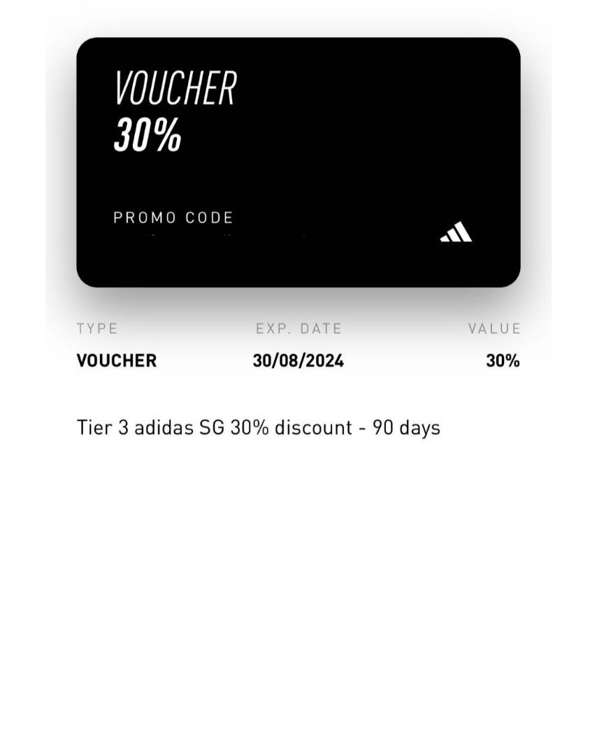 Adidas Discount Voucher Tickets Vouchers Vouchers on Carousell