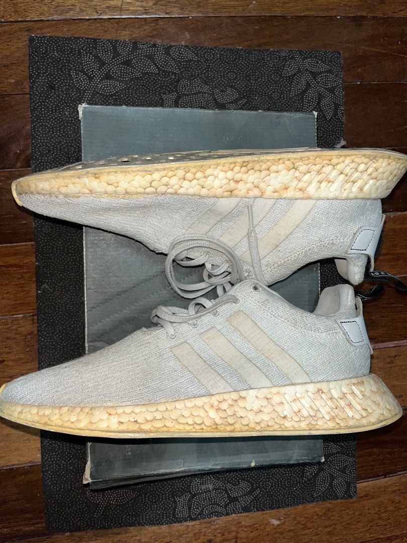 ADIDAS NMD R2 CRYSTAL WHITE SIZE 12.5 Men s Fashion Footwear Sneakers on Carousell