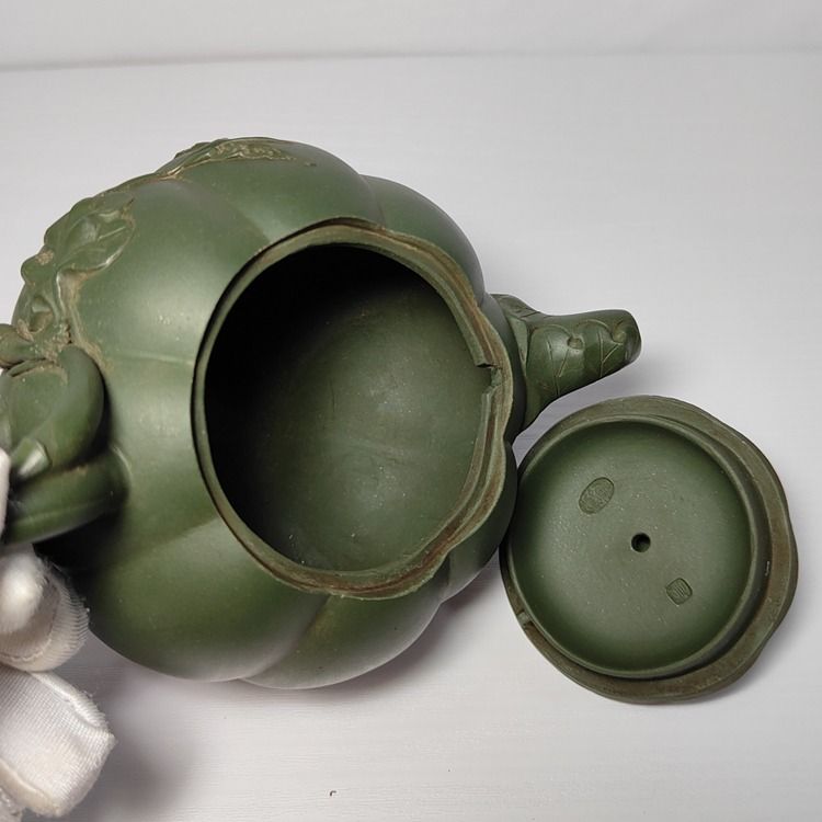 Ago壺聚南瓜壺頂級綠泥高建芳紫砂壺茶壺G0096, 書籍、休閒與玩具