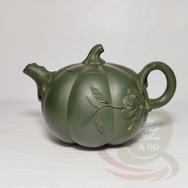 067 骨董品　朱泥南瓜急須　茶壶 　　高建芳製 　　高建芳製 骨董品　朱泥南瓜急須　茶壶 067