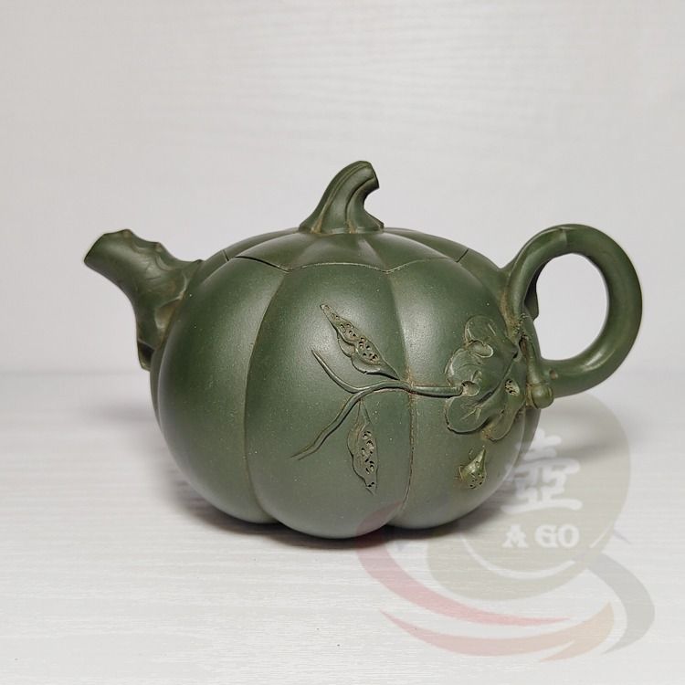 067 骨董品　朱泥南瓜急須　茶壶 　　高建芳製 067 骨董品 朱泥南瓜急須 茶壶 高建芳製 工艺大师高建芳南瓜壶_