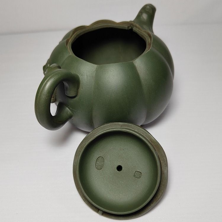 067 骨董品　朱泥南瓜急須　茶壶 　　高建芳製 067 骨董品 朱泥南瓜急須 茶壶 高建芳製 - メルカリ